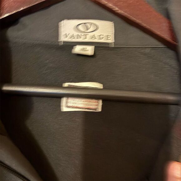 Vantage Men's XL Black Windbreaker Jacket Casual Fall Zip-Up - Picture 8 of 10